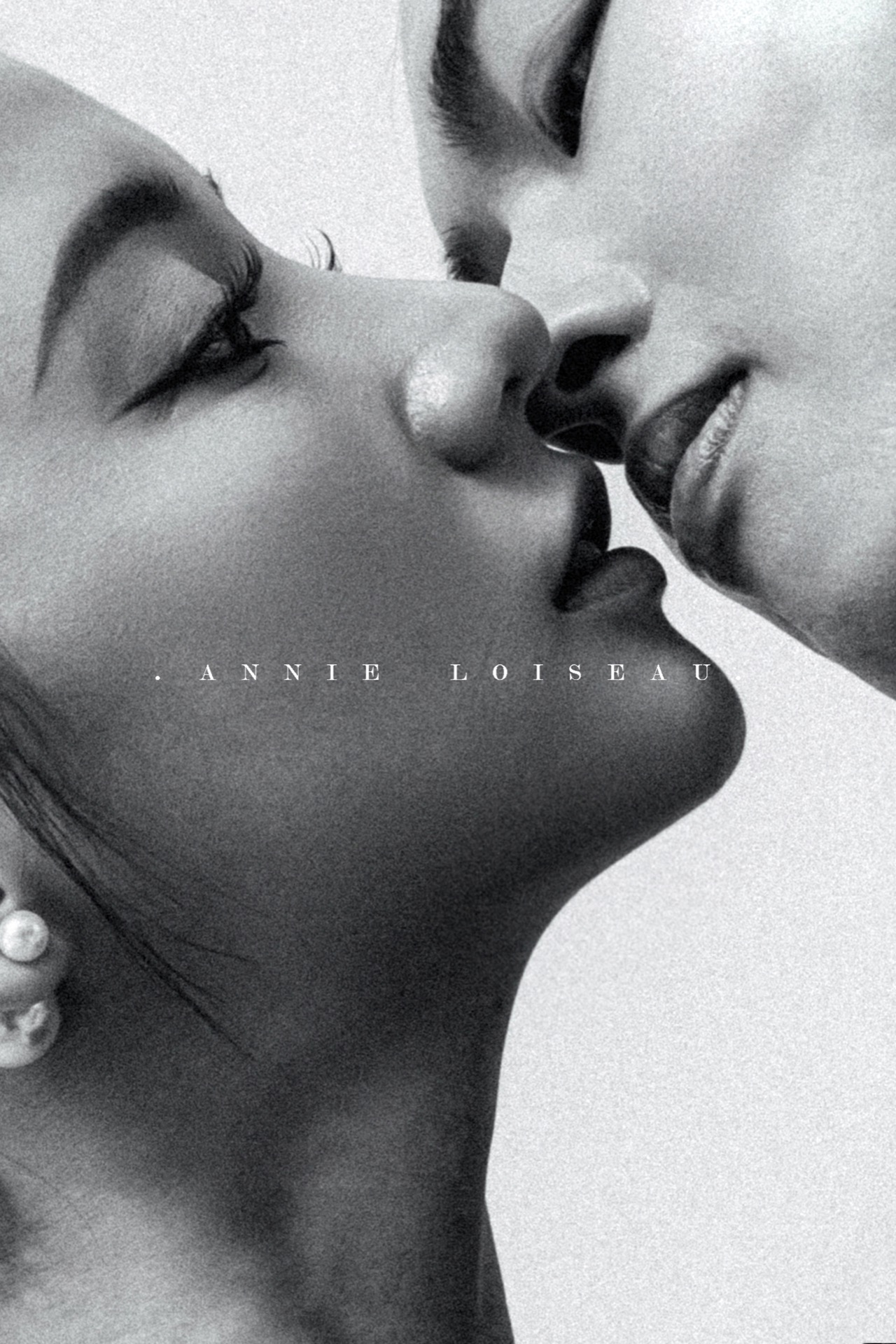 Black and white close-up wedding portrait